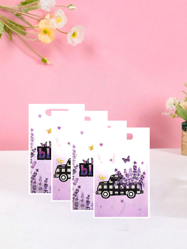 Party Games At Christmas - 20Pcs/40Pcs Purple Gift Bags with Floral