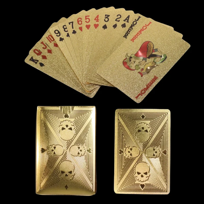 Gold Foil Skull Poker Cards Wa - огляд і ціна Party Games Using Playing Cards
