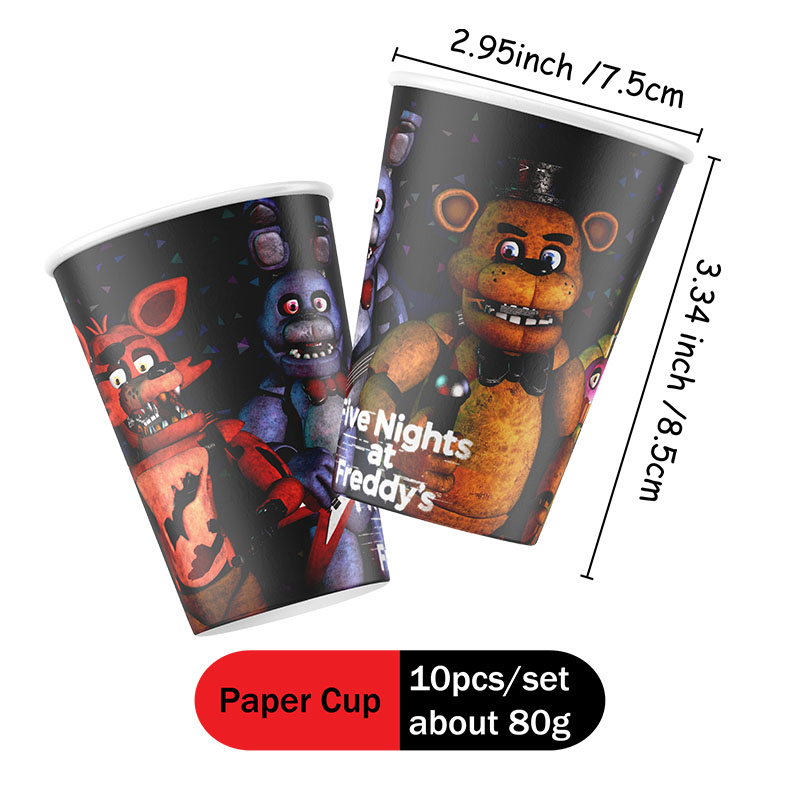 FNAF Themed Paper Plate Cups C - огляд і ціна Party Games At Christmas